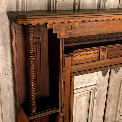 #52826 60x49 Antique Victorian Fireplace Mantel image 2