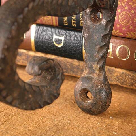 #52874 Antique Wrought Iron Scroll Door Knocker image 3