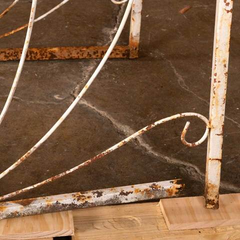 #52923 Vintage Metal Garden Arbor with Bench Seats image 6