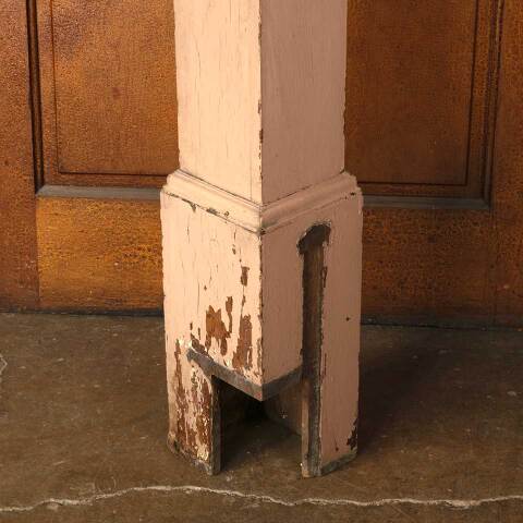 #52953 Salvaged Antique Wood Staircase Newel Post image 6