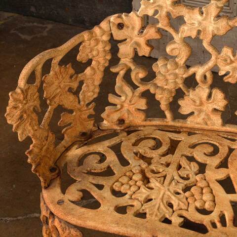 #52959 Vintage Cast Iron Garden Patio Bench image 4