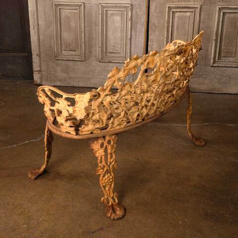 #52959 Vintage Cast Iron Garden Patio Bench image 7