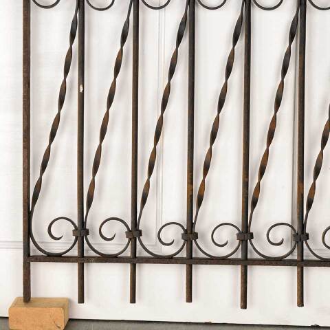 #52962 Antique Wrought Iron Window Guard Panel image 7
