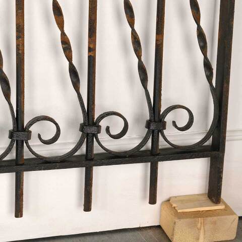 #52963 Antique Wrought Iron Window Guard Panel image 5
