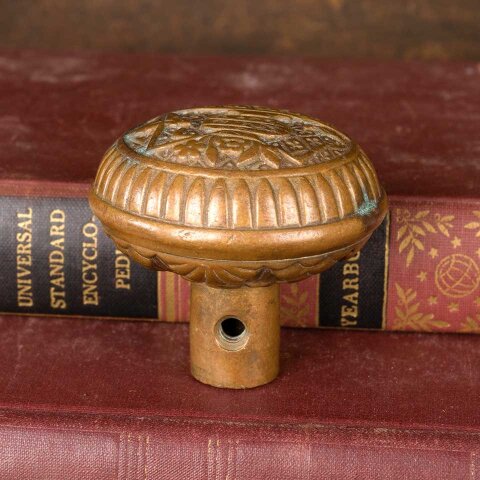#52984 Antique Lockwood Broken Leaf Doorknob image 5