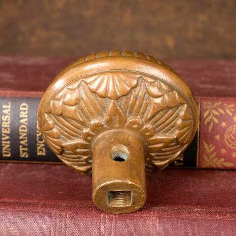 #52984 Antique Lockwood Broken Leaf Doorknob image 6