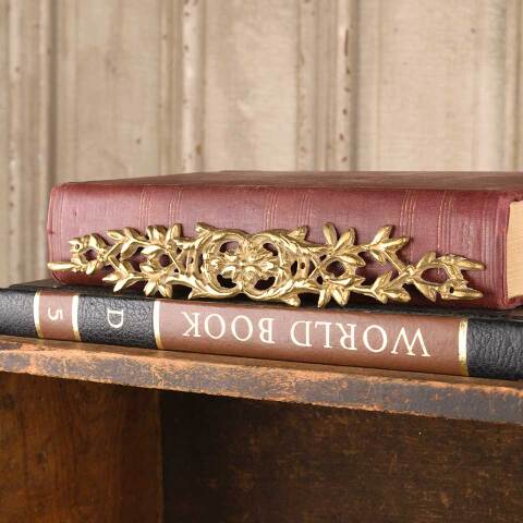 #53024 Antique Brass Furniture Pediment Appliqué image 5