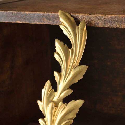 #53050 Stamped Brass Leaf Furniture / Lamp Applique image 2