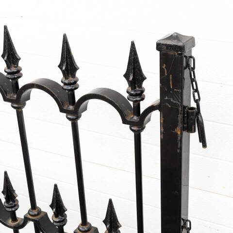 #53092 Salvaged Ohio Statehouse Iron Fence Panels image 7