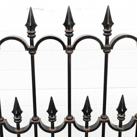 #53092 Salvaged Ohio Statehouse Iron Fence Panels image 5