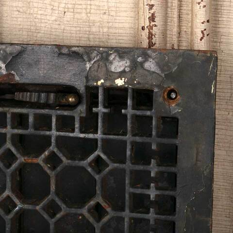 #53181 8x12 Antique Heat Grate Floor Grate Vent image 2
