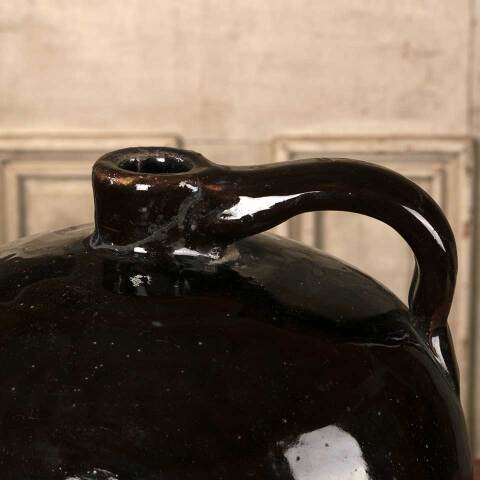 #53206 Antique Stoneware Handled Storage Jug image 2