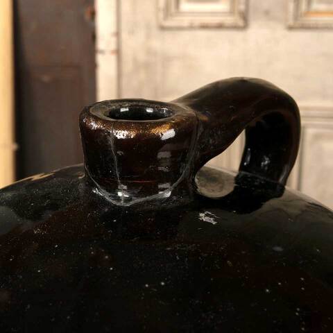 #53206 Antique Stoneware Handled Storage Jug image 3