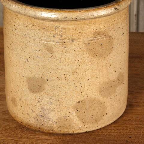 #53207 Antique Salt Glazed Stoneware Storage Crock image 4