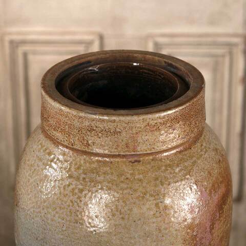 #53219 Antique Stoneware Crock Canning Storage Jar image 2