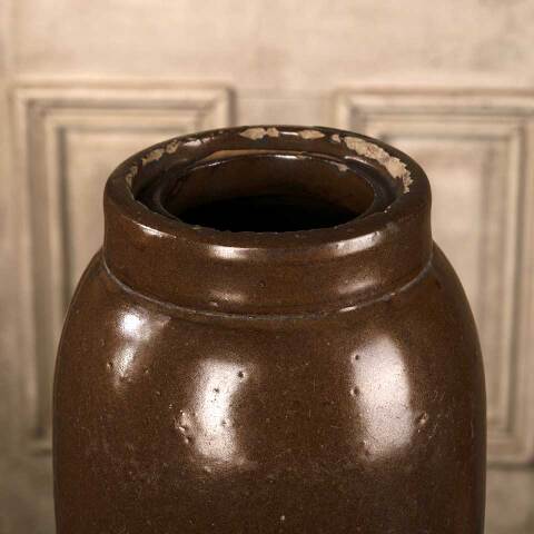 #53220 Antique Stoneware Crock Canning Storage Jar image 5