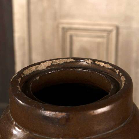 #53220 Antique Stoneware Crock Canning Storage Jar image 2