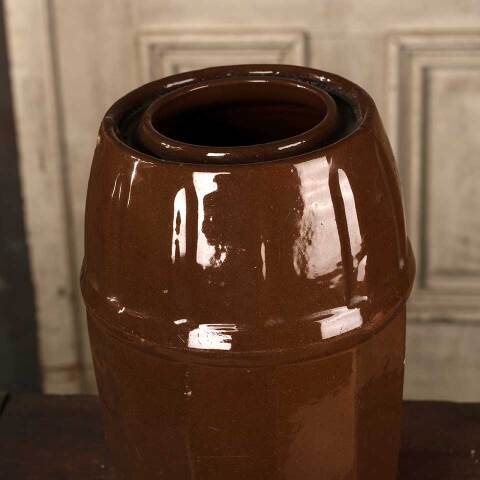 #53222 Antique Stoneware Crock Canning Storage Jar image 2