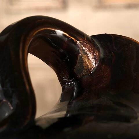 #53223 Antique Stoneware Handled Whiskey Jug image 8