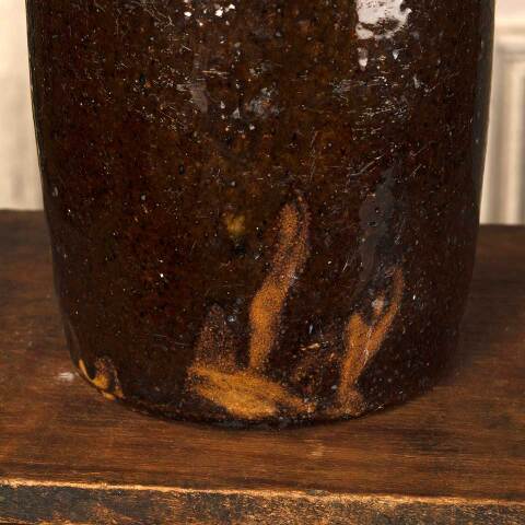 #53225 Antique Stoneware Crock Canning Storage Jar image 3