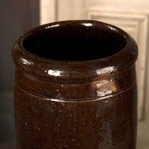 #53225 Antique Stoneware Crock Canning Storage Jar image 4