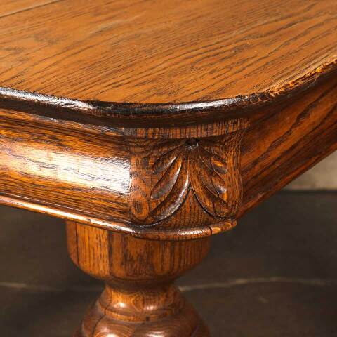 #53229 Antique Oak Dining Table w/ Twist Legs image 6