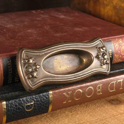 #53241 Antique Ornate Brass Window Sash Lift image 2