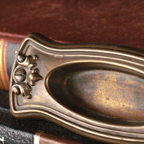 #53241 Antique Ornate Brass Window Sash Lift image 3