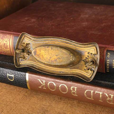 #53241 Antique Ornate Brass Window Sash Lift image 7