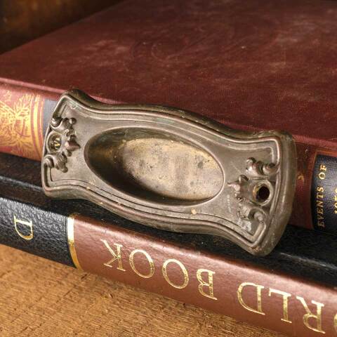 #53241 Antique Ornate Brass Window Sash Lift image 6