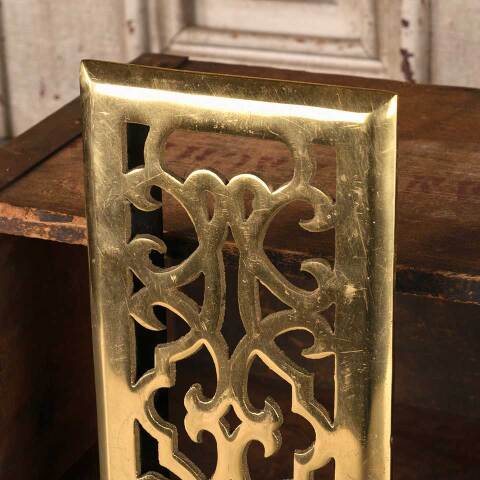 #53255 4x10 Brass Heat Grate Floor Vent Cover image 2