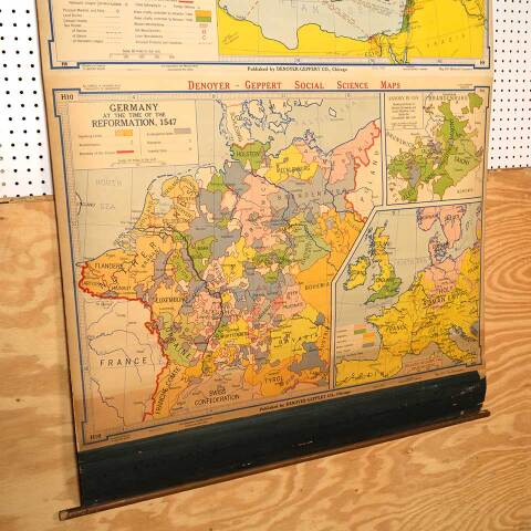 #53277 Vintage Medieval Commerce & Germany Map image 3