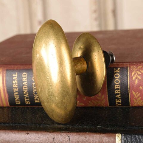 #53285 Antique Oval Brass Furniture Knobs Hardware image 4