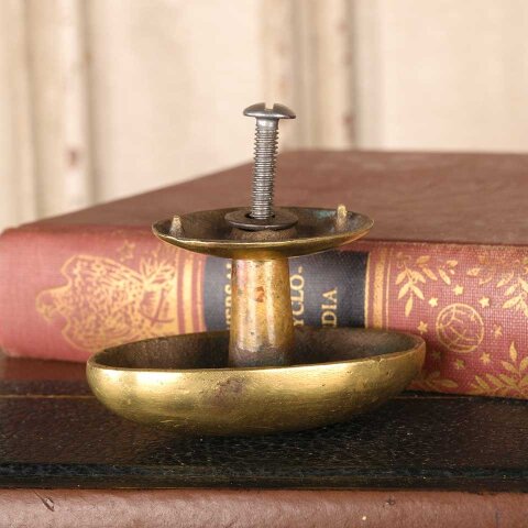 #53285 Antique Oval Brass Furniture Knobs Hardware image 5