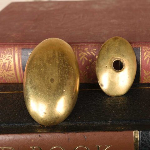 #53285 Antique Oval Brass Furniture Knobs Hardware image 6