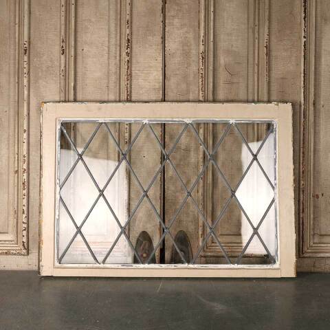 #53305 35x24 Antique Leaded Glass Window image 4