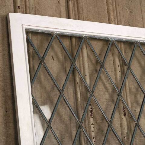 #53309 25x42 Antique Leaded Glass Cabinet Door image 4