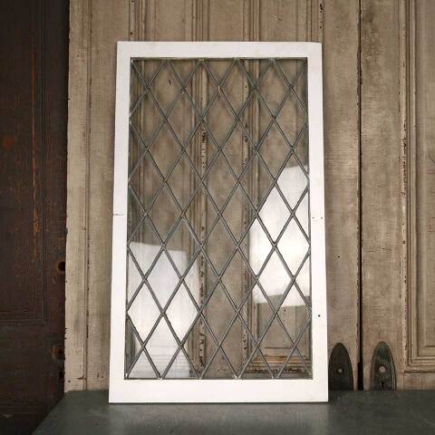 #53309 25x42 Antique Leaded Glass Cabinet Door image 6