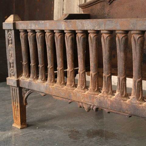 #53333 Antique Cast Iron Fireplace Log Holder Basket image 6