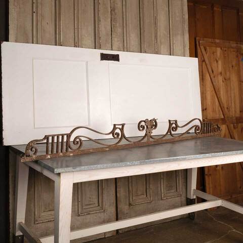 #53348 Antique Wrought Iron Ornamental Pediment image 7