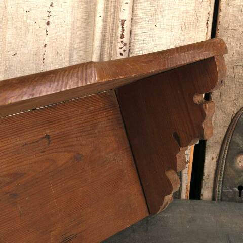 #53356 Antique Pine Wood Wall Shelf image 6