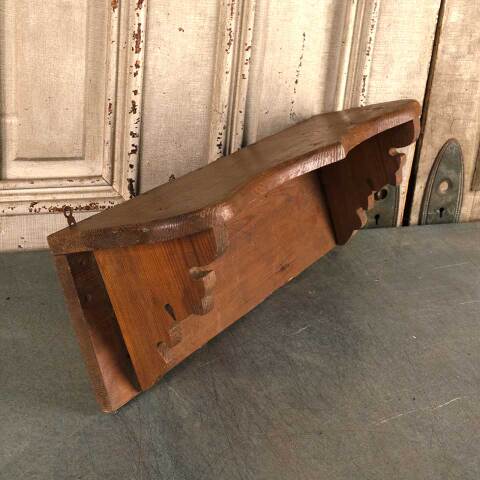 #53356 Antique Pine Wood Wall Shelf image 7