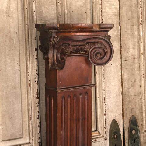 #53360 Antique Interior Fluted Wood Column Pilaster image 2