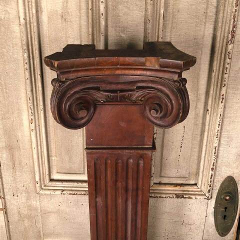 #53360 Antique Interior Fluted Wood Column Pilaster image 3