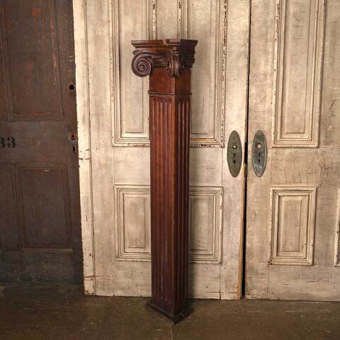 #53360 Antique Interior Fluted Wood Column Pilaster image 4
