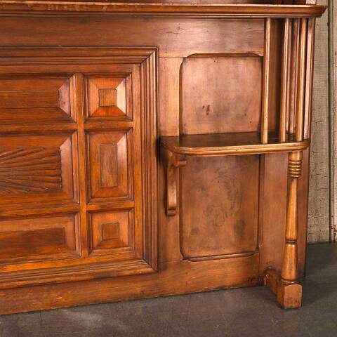 #53363 Antique Wood Fireplace Overmantel Shelf image 5