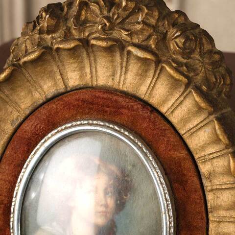 #53386 Antique Miniature Portrait Cameo Creation image 4