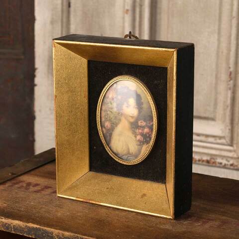 #53387 Antique Miniature Portrait Cameo Creation image 2