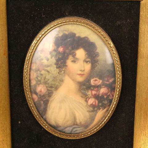 #53387 Antique Miniature Portrait Cameo Creation image 3