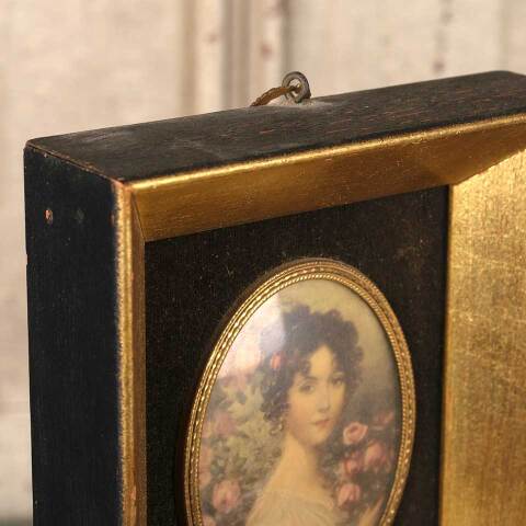 #53387 Antique Miniature Portrait Cameo Creation image 4